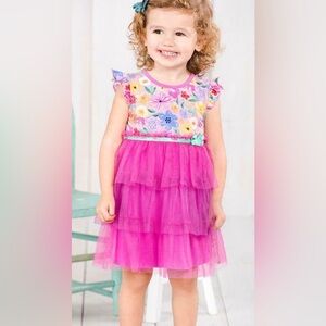 Matilda Jane The Adventure Begins Wide Awake Frenchie Tulle Dress Size 18-24M